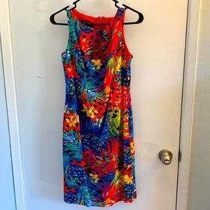 EUC Gorgeous bright cotton dress from Jones New York